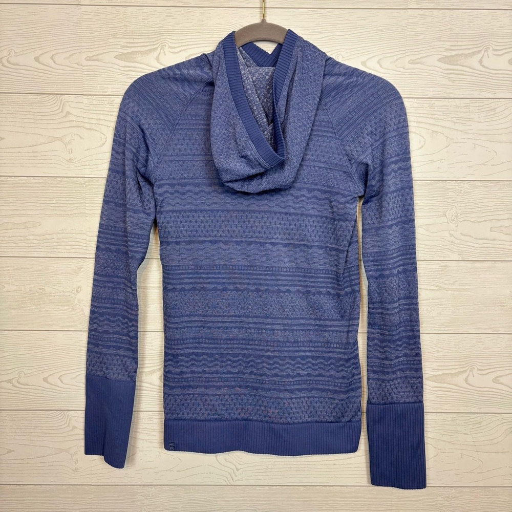 Lululemon Rest Less Pullover Hoodie Blue/White Size 6 - Picture 6 of 8
